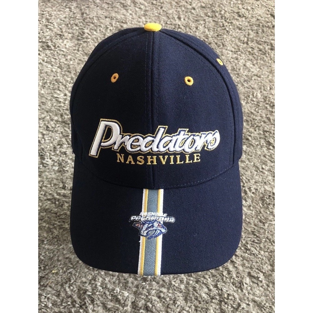 Vintage Nashville Predators Blue Hat Cap Twins Enterprise Adjustable Unisex NHL